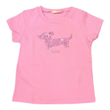 Liu Jo T-Shirt Girocollo Tinta Unita con Brillantini per Bambina KA5021JX ROSA LIU JO 