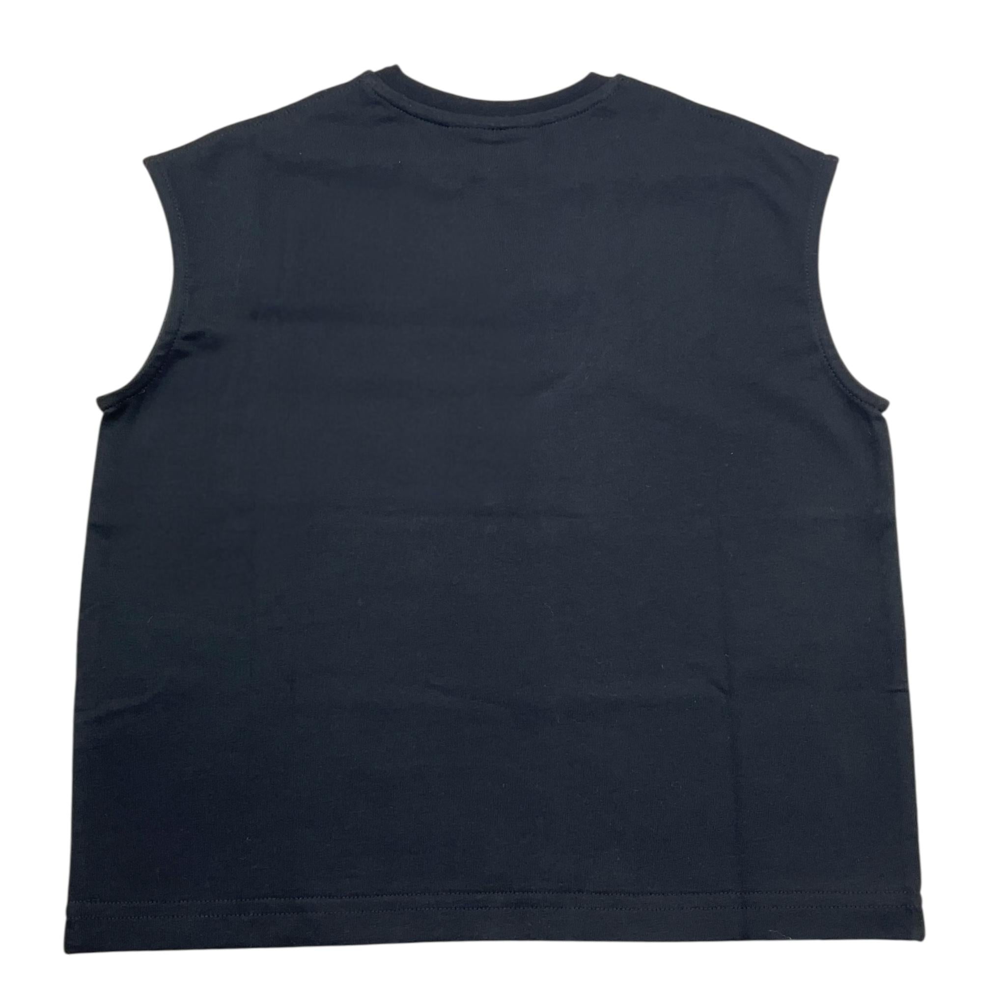 Yes London Canotta Girocollo Tinta Unita con Logo per Bambino JR2138 NERO YES LONDON 