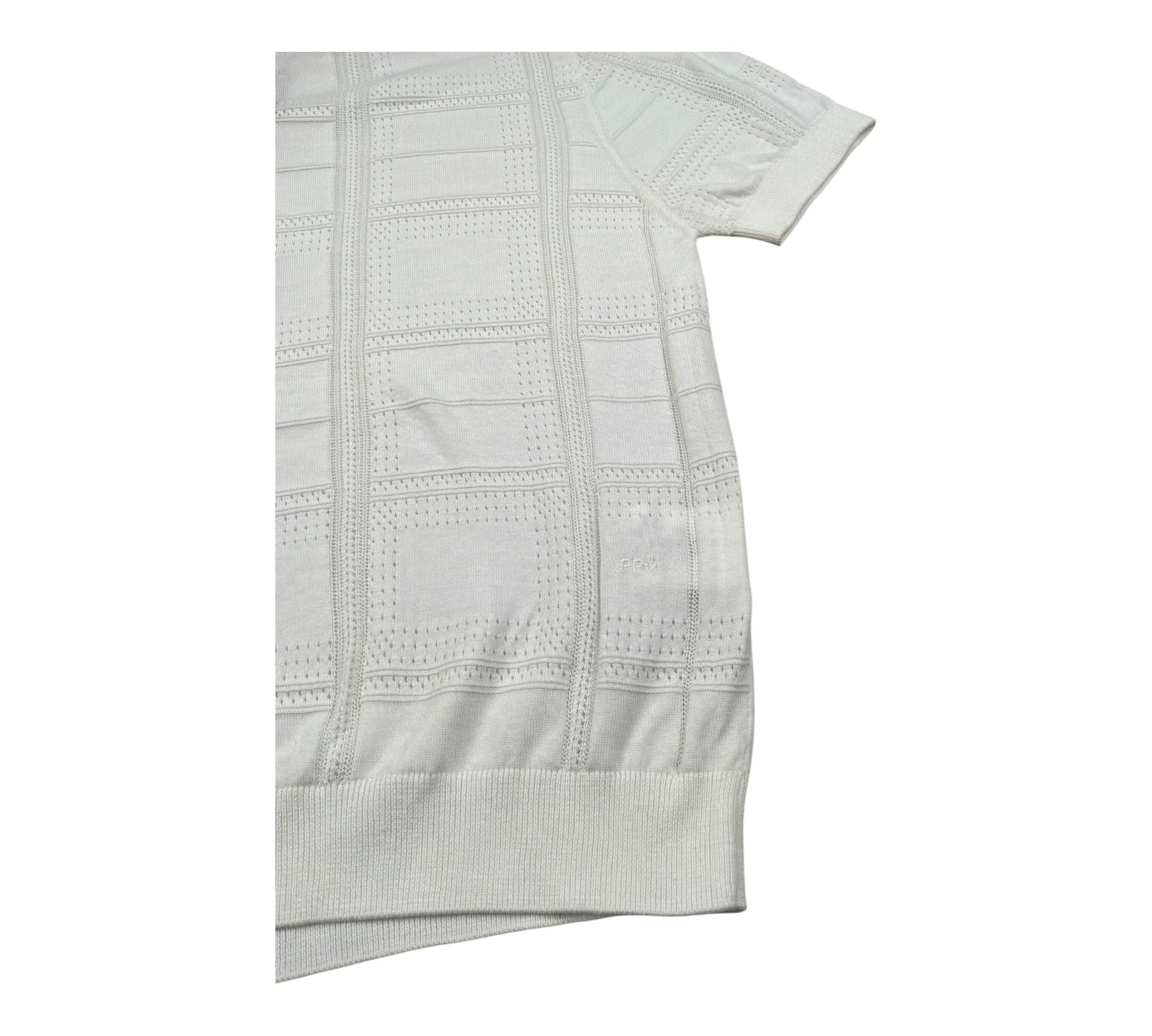 Paolo Pecora T-Shirt Girocollo Tinta Unita con Trafori per Bambino PP4279 BIANCO PAOLO PECORA 