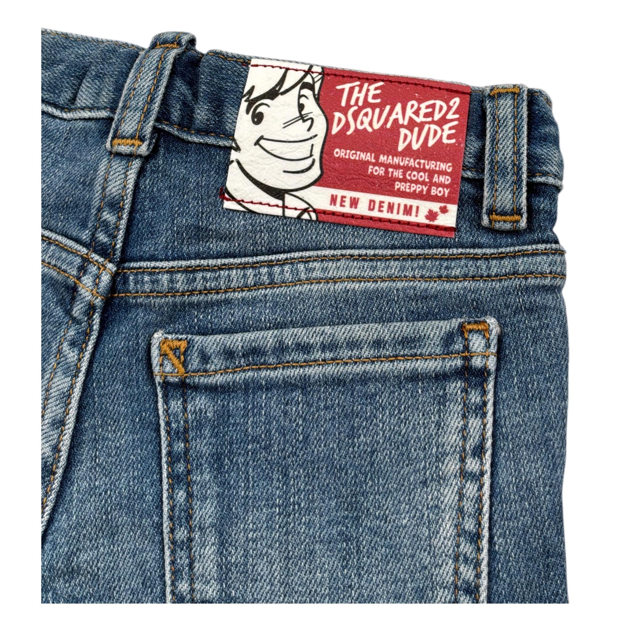 Dsquared2 Bermuda tinta unita In Denim Azzurro per Bambino DQ00WGJX AZZURRO DSQUARED2 