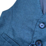 Manuel & Frank Gilet Tinta Unita  per Bambino MF5142B BLU MANUEL & FRANK 