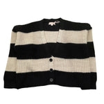 PLEASE cardigan fantasia a righe bicolore Panna/nero per Bambina NB64231G66 PANNA/NERO PLEASE 