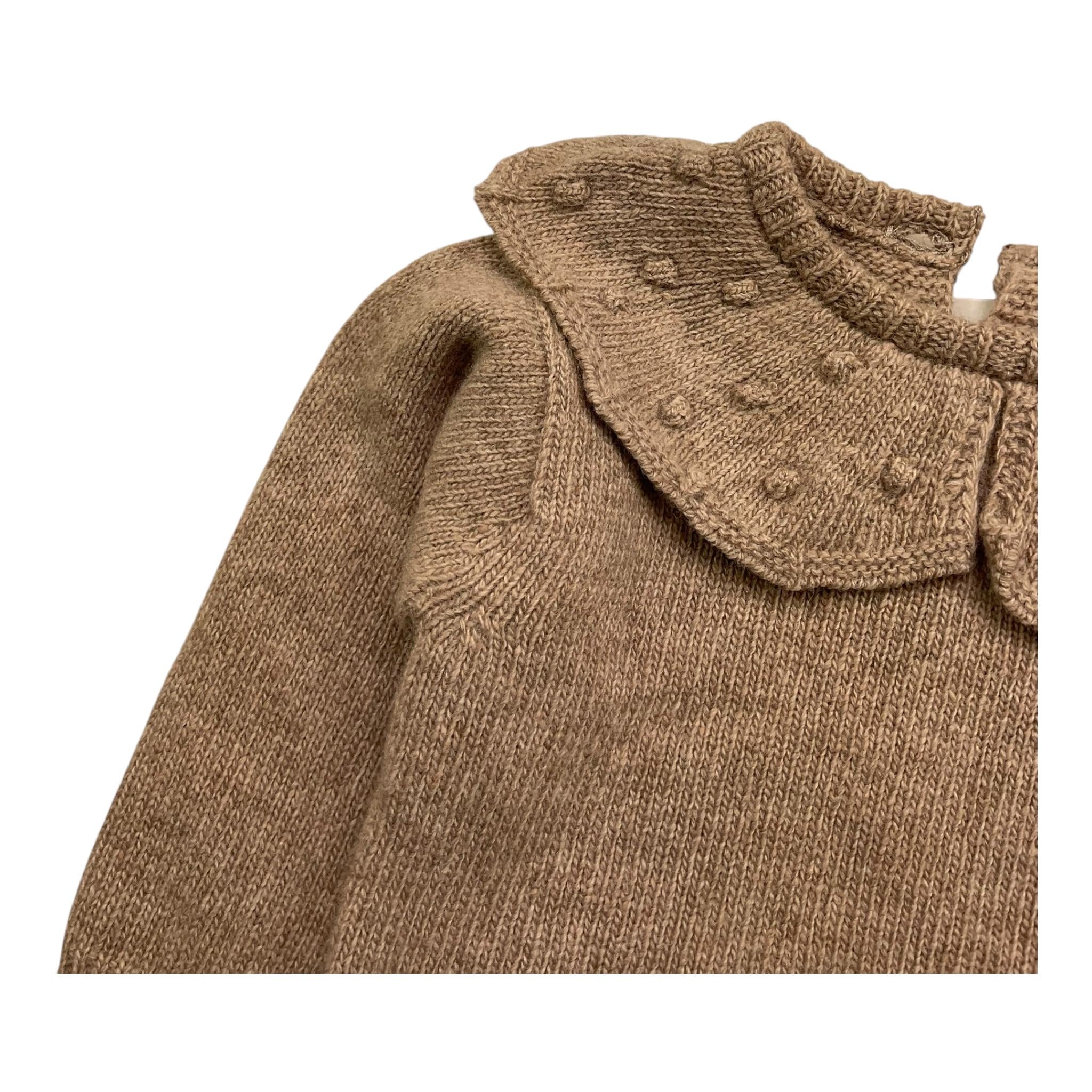 WEDOBLE maglia girocollo tinta unita con ricami Fango per Neonata I2407301 FANGO WEDOBLE 