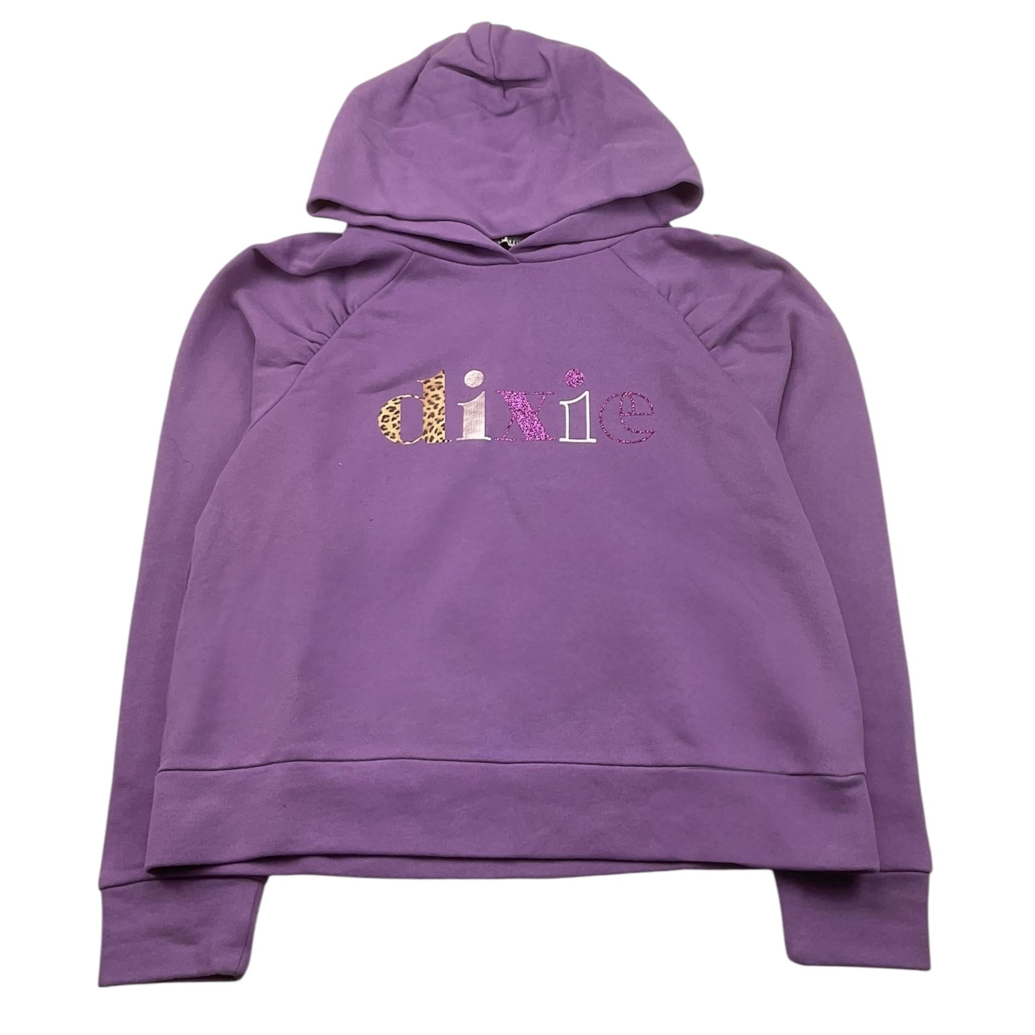 DIXIE felpa chiusa con cappuccio tinta unita cn logo Lilla per Bambina LM14040G56 LILLA DIXIE 