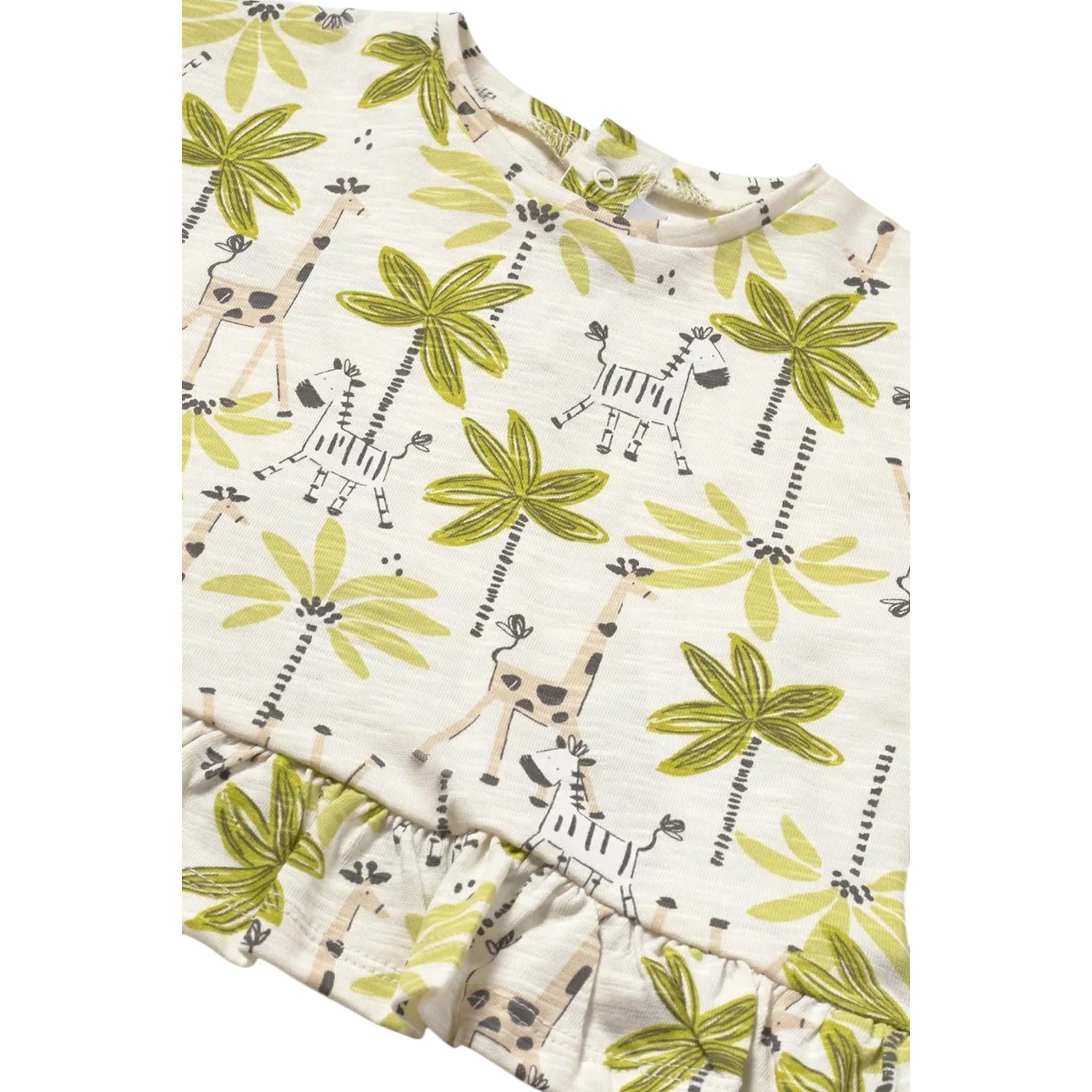 Mayoral T-Shirt Girocollo Tinta Unita con Stampa per Bambina 10477J BEIGE MAYORAL 