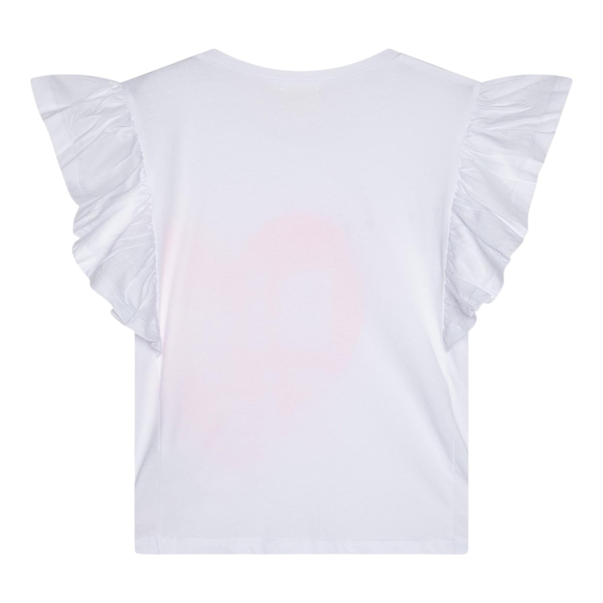 Billieblush T-Shirt Tinta Unita con Stampa per Bambina U21045 BIANCO BillIEBLUSH 