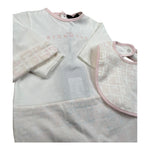 John Richmond Set Tutina-Cappello-Bavette Bicolore per Neonata RLP26001TUA BIANCO/ROSA JOHN RICHMOND 