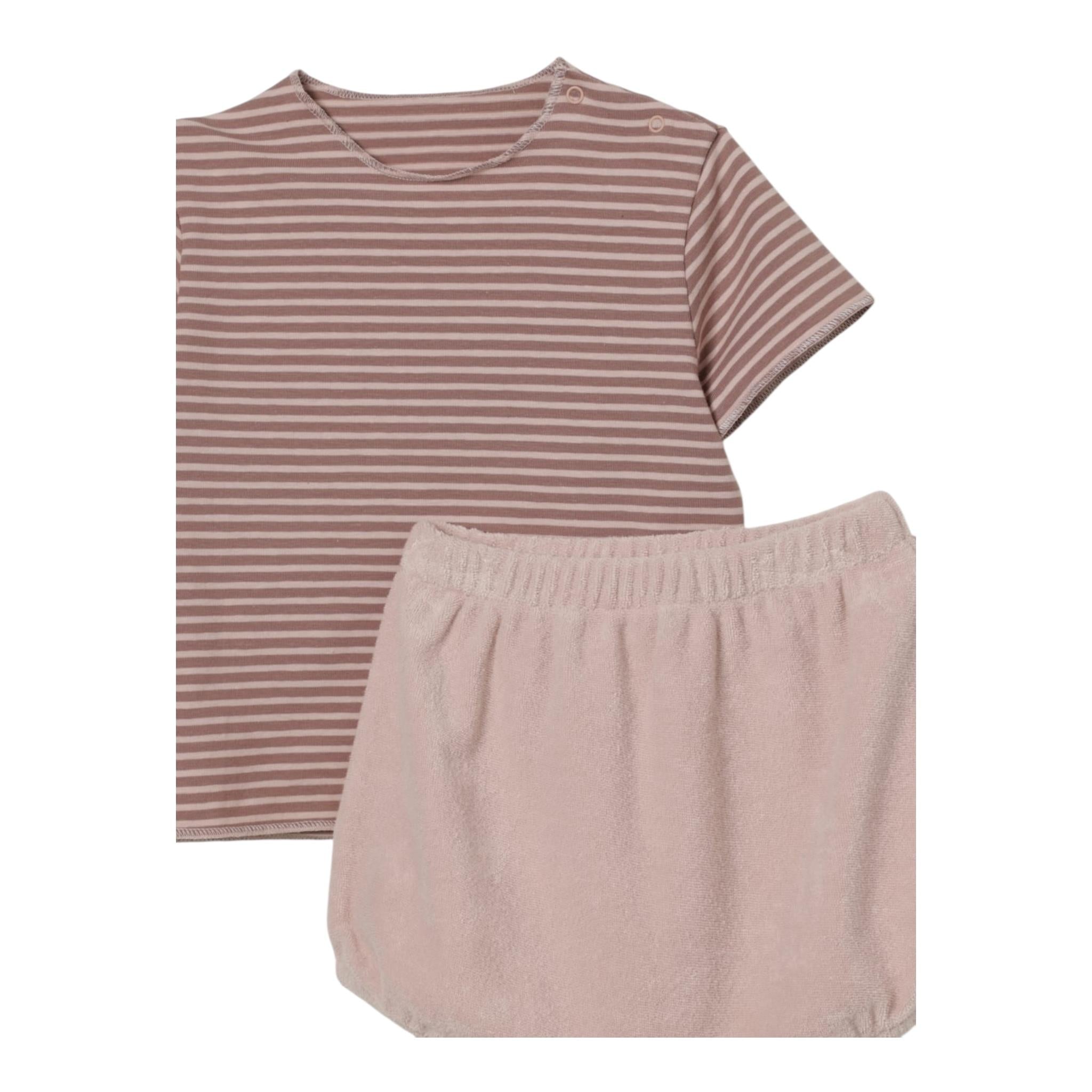 Teddy E Minou Completo 2 Pezzi T-Shirt-Culotte per Neonata E24CP062M1031 ROSA TEDDY E MINOU 