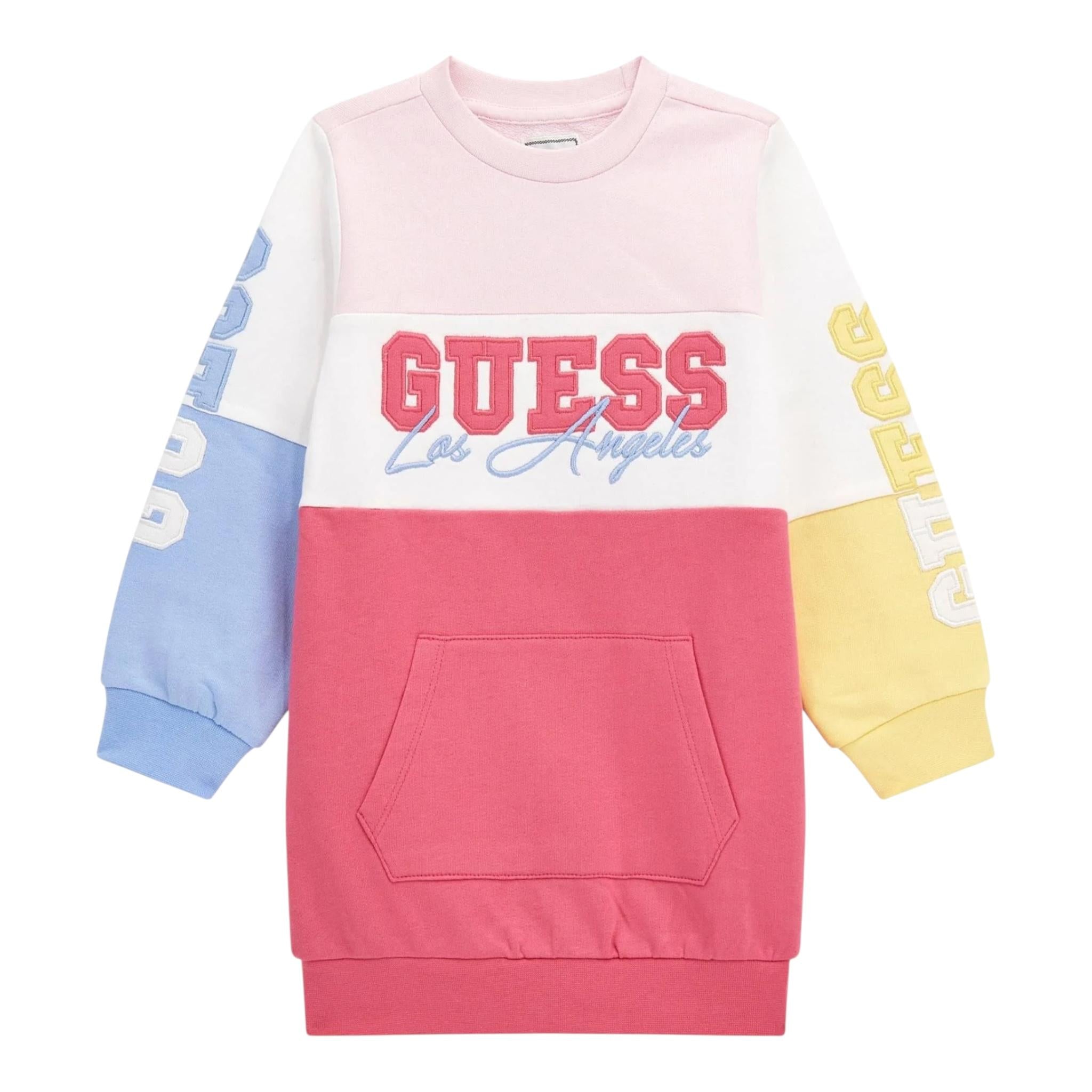 GUESS abito manica lunga girocollo multicolor con logo Multicolor per Neonata A4YK01KA6R3 MULTICOLOR GUESS 