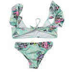 Mousse Costume 2 Pezzi Slip-Fascia per Bambina COSTUDOL VERDE ACQUA MOUSSE 