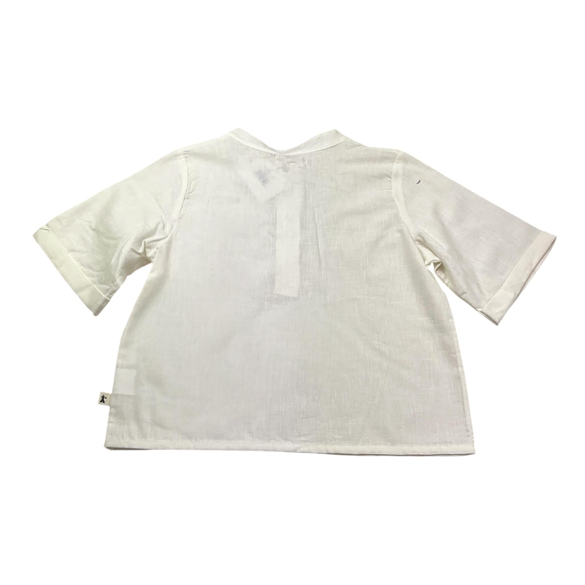 Petit Indi Polo Mezza Manica Girocollo Tinta Unita  per Bambino SS25BK7120 BIANCO PETIT INDI 