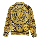 Versace Camicia Tinta Unita Con Fantasia Nero Per Bambina
