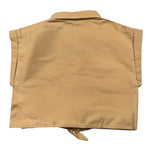 Michael Kors Camicia Giromanica Tinta Unita con Tasche per Bambina R30061 BEIGE MICHAEL KORS 