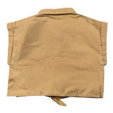 Michael Kors Camicia Giromanica Tinta Unita con Tasche per Bambina R30061 BEIGE MICHAEL KORS 