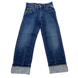 Replay Jeans Tinta Unita Modello Palazzo  Blu Per Bambina