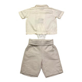 La Stupenderia Completo 2 Pezzi Camicia Modello Body-Bermuda per Neonato CCT77 PANNA LA STUPENDERIA 