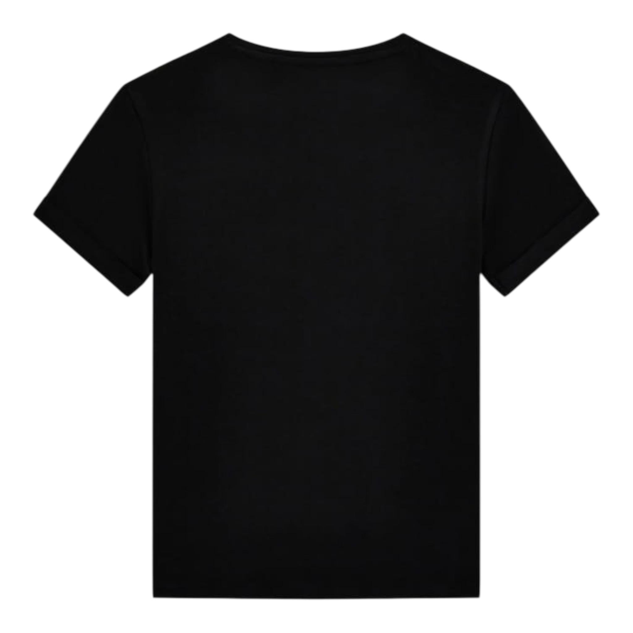 Guess T-Shirt Girocollo Tinta Unita con Paillettes per Bambina J5RI19KAPO0 NERO GUESS 