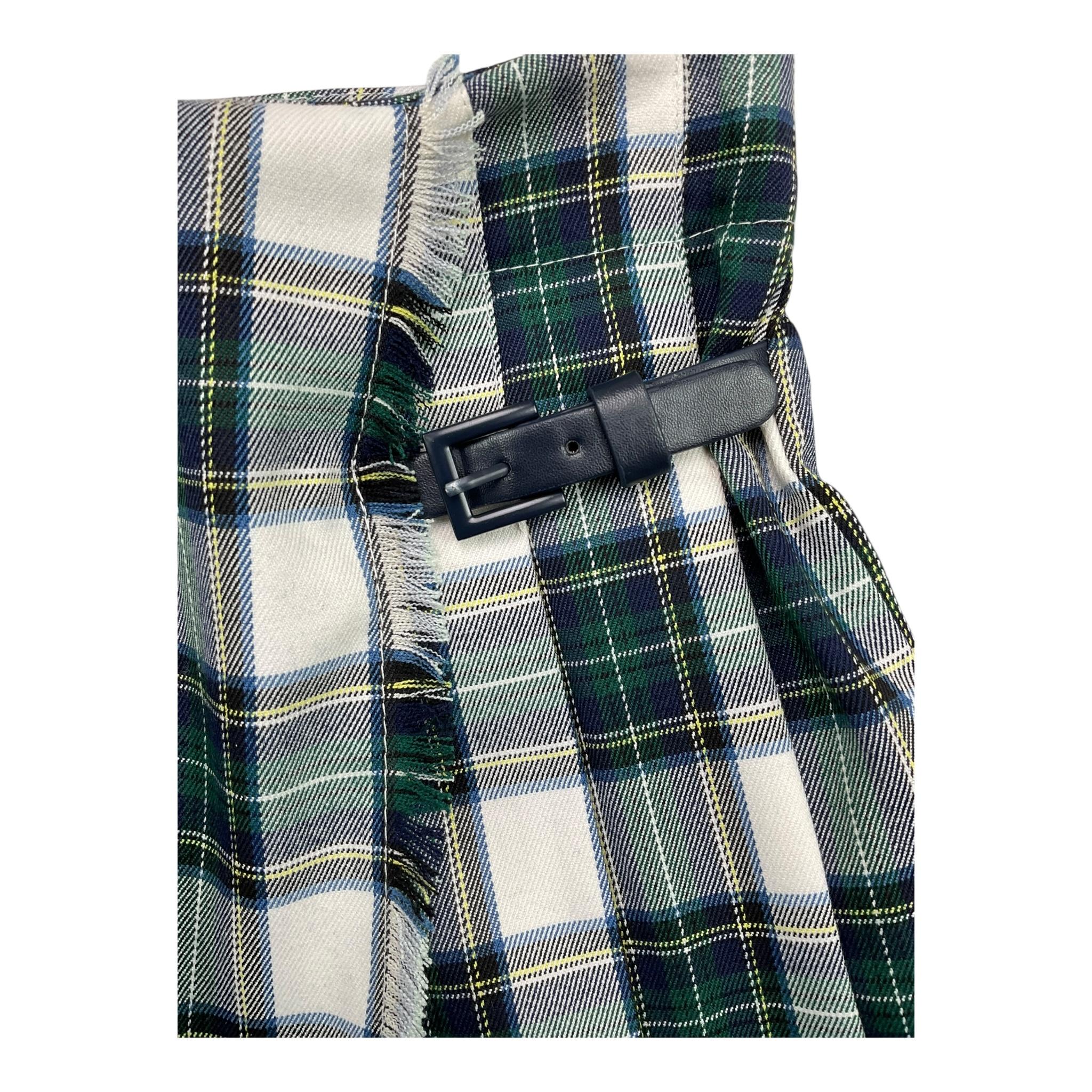 PICCOLA LUDO gonna tricolore con fantasia a quadri Verde per Bambina BS9WB037 VERDE PICCOLA LUDO 