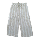 Magil Pantalone Bicolore Fantasia A Righe per Bambina HM25001 BIANCO/BEIGE MAGIL 