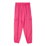 Liu Jo Pantalone Tinta Unita Con Cintura Fuxia Per Bambina
