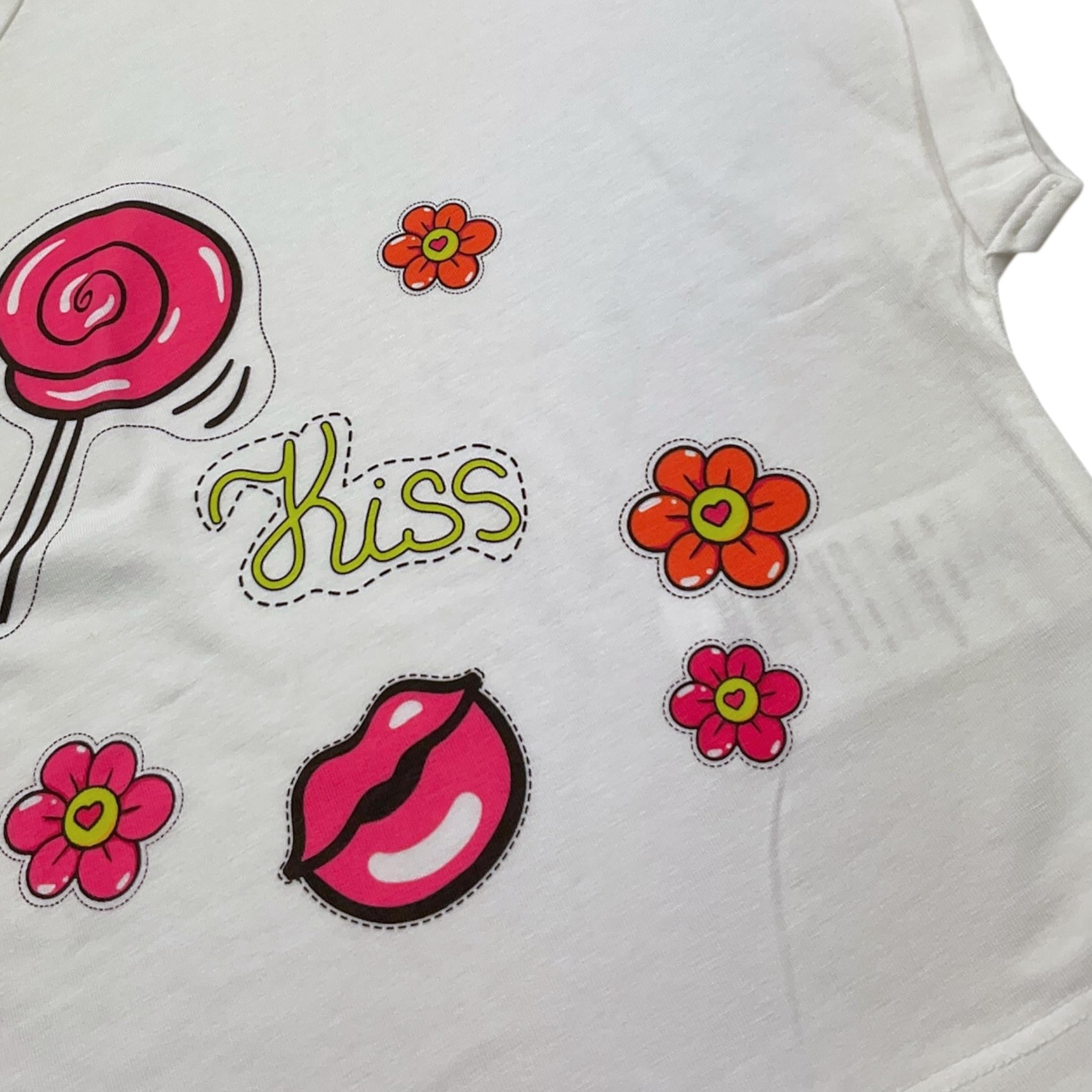 So Twee By Miss Grant T-Shirt Girocollo Tinta Unita con Stampa per Bambina ST0051 BIANCO SO TWEE BY MISS GRANT 
