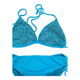4Giveness Costume 2Pz Tinta Unita Triangolo-Slip Cobalto Per Bambina
