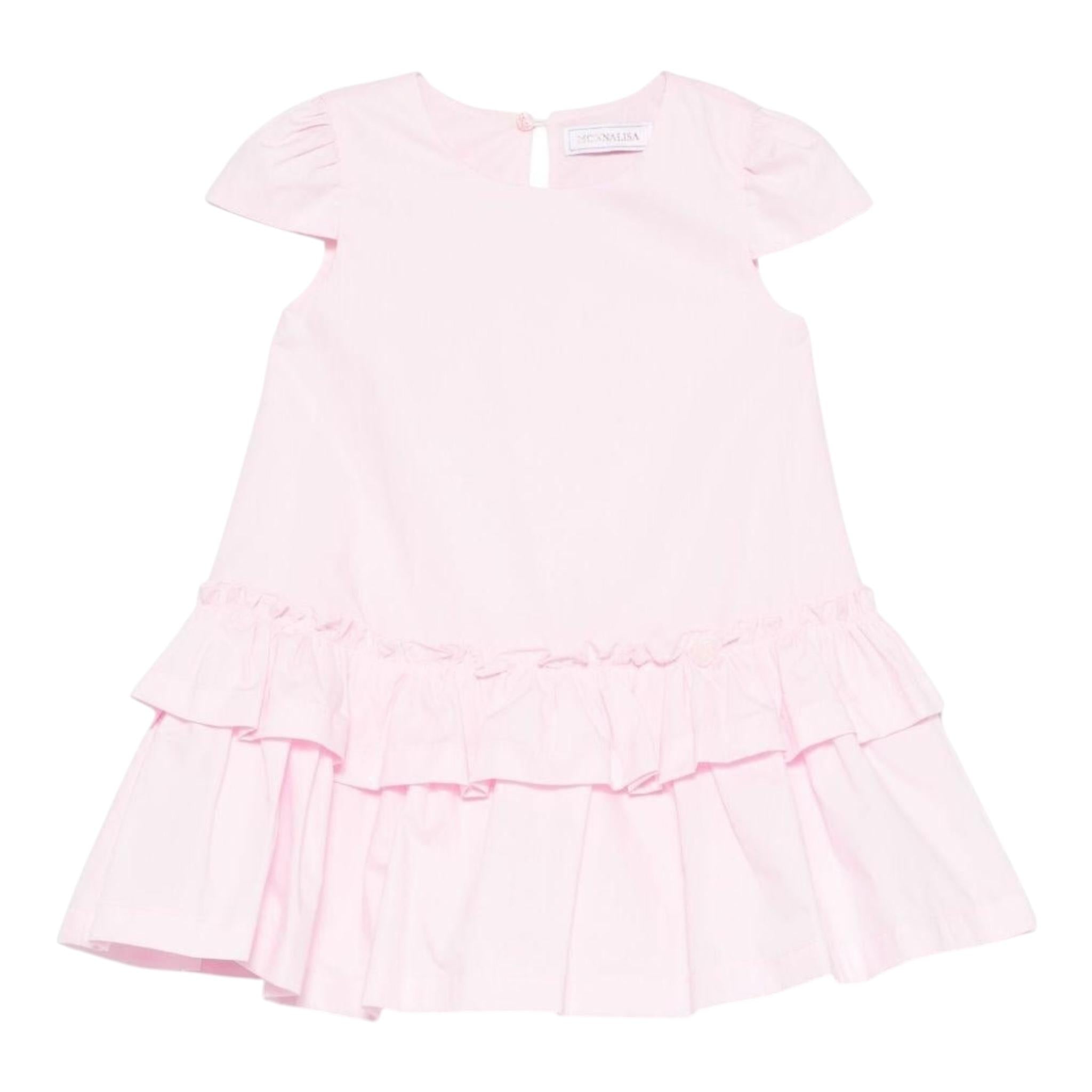 Monnalisa Abito Girocollo Tinta Unita per Bambina 17E902 ROSA MONNALISA 