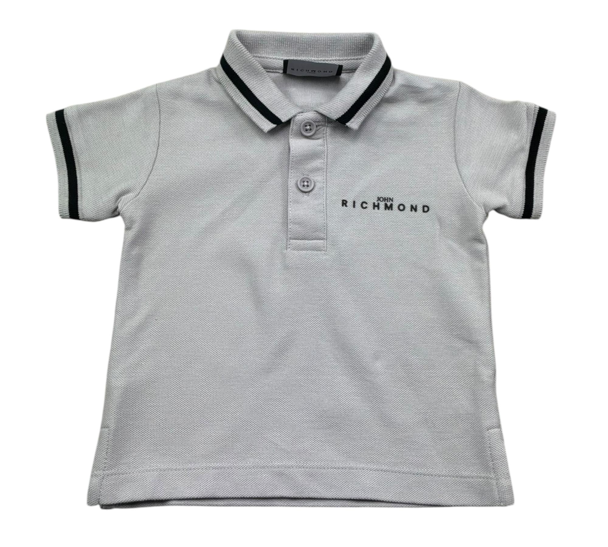 John Richmond Polo Mezza Manica Tinta Unita per Neonato RIP26010PO GRIGIO JOHN RICHMOND 