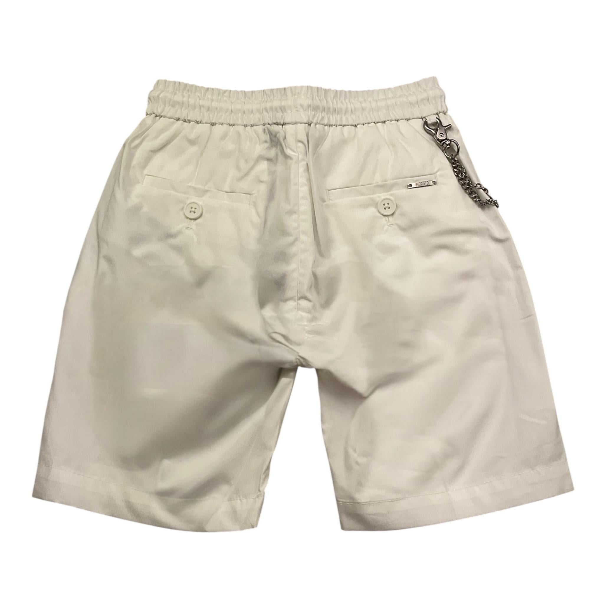 Antony Morato Bermuda Tinta Unita con Elastico In Vita per Bambino MKSH00092 BIANCO ANTONY MORATO 