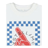 Stella Mccartney T-Shirt Girocollo Tinta Unita con Stampa per Bambino TW8R71 BIANCO STELLA McCARTNEY 