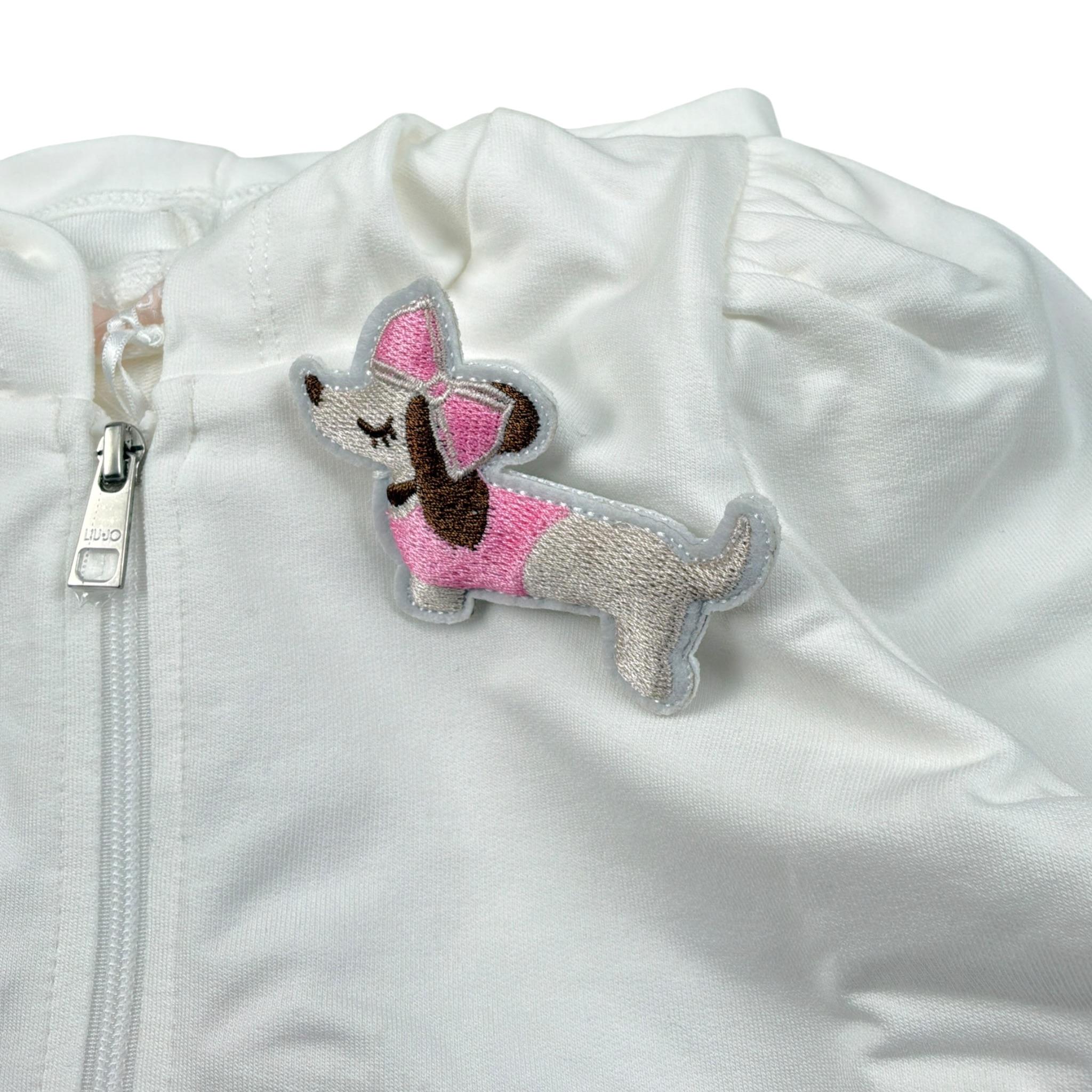 Liu Jo Felpa Chiusa con Cappuccio tinta unita Bianco per Neonata KA5016XN BIANCO LIU JO 