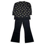 LIU JO completo 2 pezzi maglia-pantalone modello zampa Nero per Bambina KF4034 NERO LIU JO 