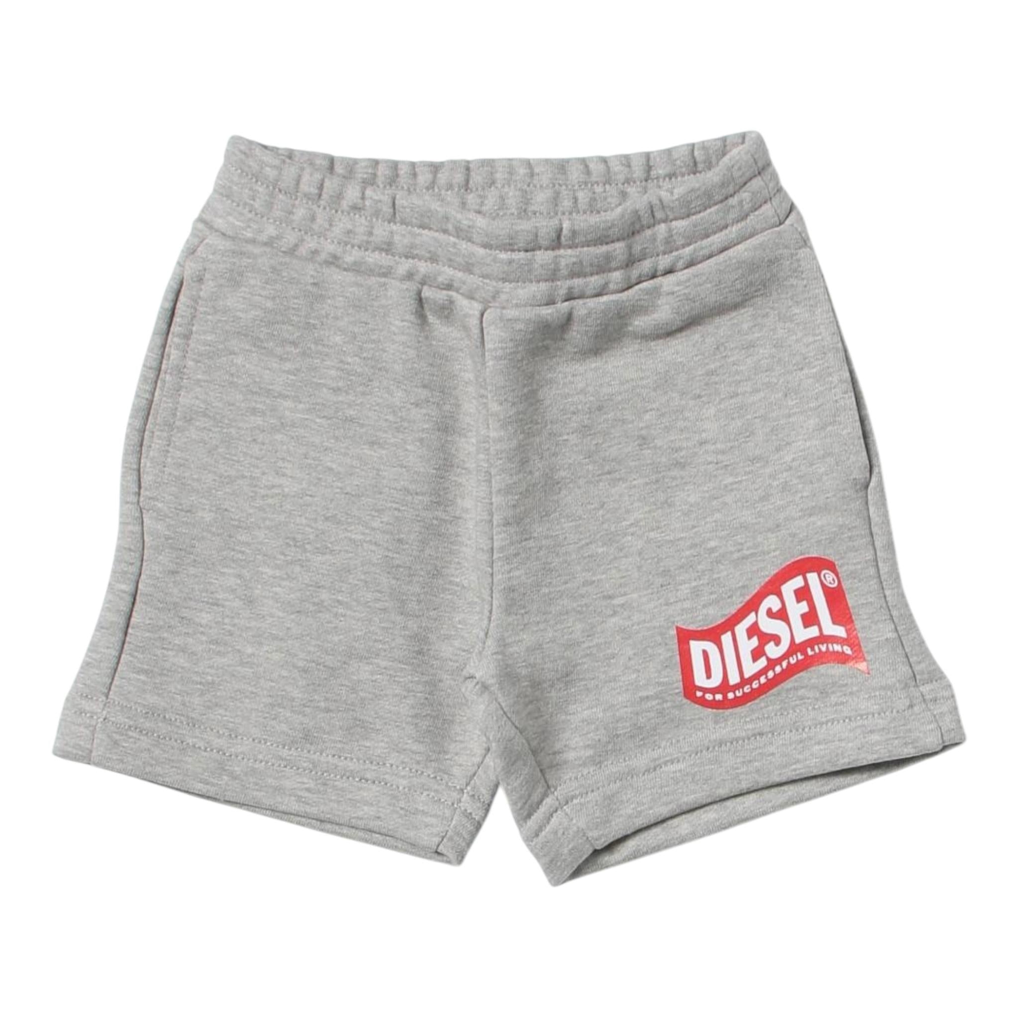 Diesel Bermuda Tinta Unita con Logo per Bambino K00338J GRIGIO DIESEL 