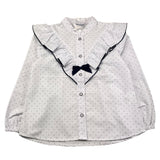MIRANDA camicia manica lunga tinta unita microfantasia Bianco per Bambina 360250 BIANCO MIRANDA 