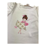 Liu Jo T-Shirt Girocollo Tinta Unita con Stampa per Neonata KA5008N BIANCO LIU JO 