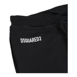DSQUARED2 pantalone tuta tinta unita con stampa logo Nero per Bambino DQ2527XX NERO DSQUARED2 