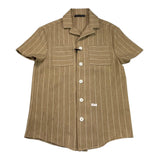 Daniele Alessandrini Camicia Mezza Manica Tinta Unita Beige Per Bambino