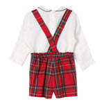 LA STUPENDERIA completo 2pz salopette-body bicolore Bianco/rosso per Neonata TBCT07F BIANCO/ROSSO LA STUPENDERIA 