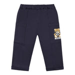Moschino Pantalone Tinta Unita con Elastico In Vita per Neonato MUP05CN BLU MOSCHINO 