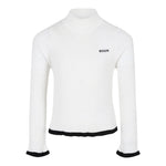 MSGM maglia girocollo tinta unita con profili in contrasto Panna per Bambina F4MSJGTN029 PANNA MSGM 