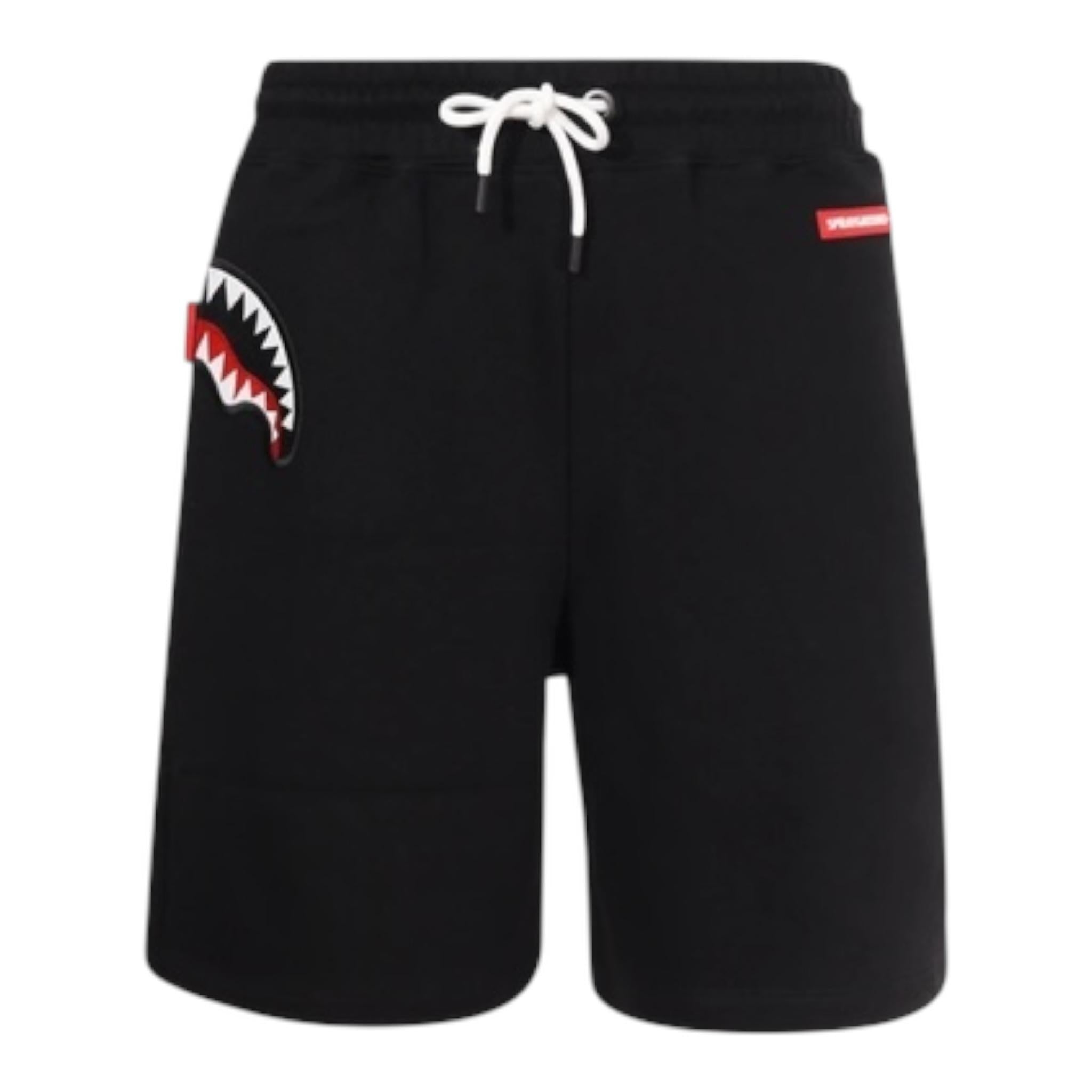 Sprayground Bermuda In Tuta Tinta Unita con Stampa per Bambino SPY1036BLK NERO SPRAYGROUND 