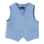 Sarabanda Gilet Tinta Unita con Bottoni per Bambino 08020 AZZURRO SARABANDA 