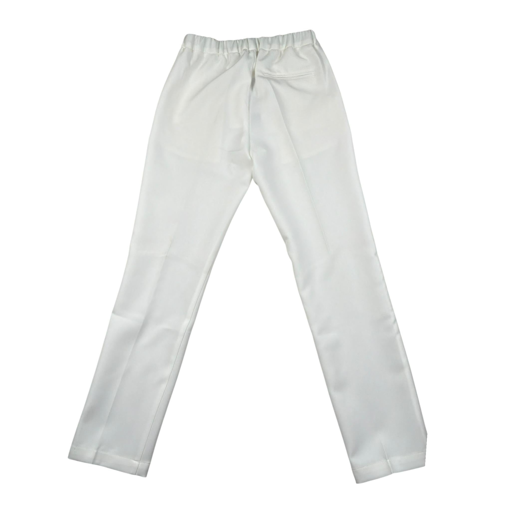 Daniele Alessandrini Pantalone Tinta Unita con Elastico In Vita per Bambino 1235P00065 BIANCO DANIELE ALESSANDRINI 