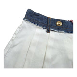 Vicolo Gonna Tinta Unita con Profilo In Contrasto per Bambina 3146G00345 BIANCO VICOLO 