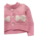 I Delfi Cardigan Tinta Unita con Stamoa per Neonata 25P5051 ROSA I DELFI 