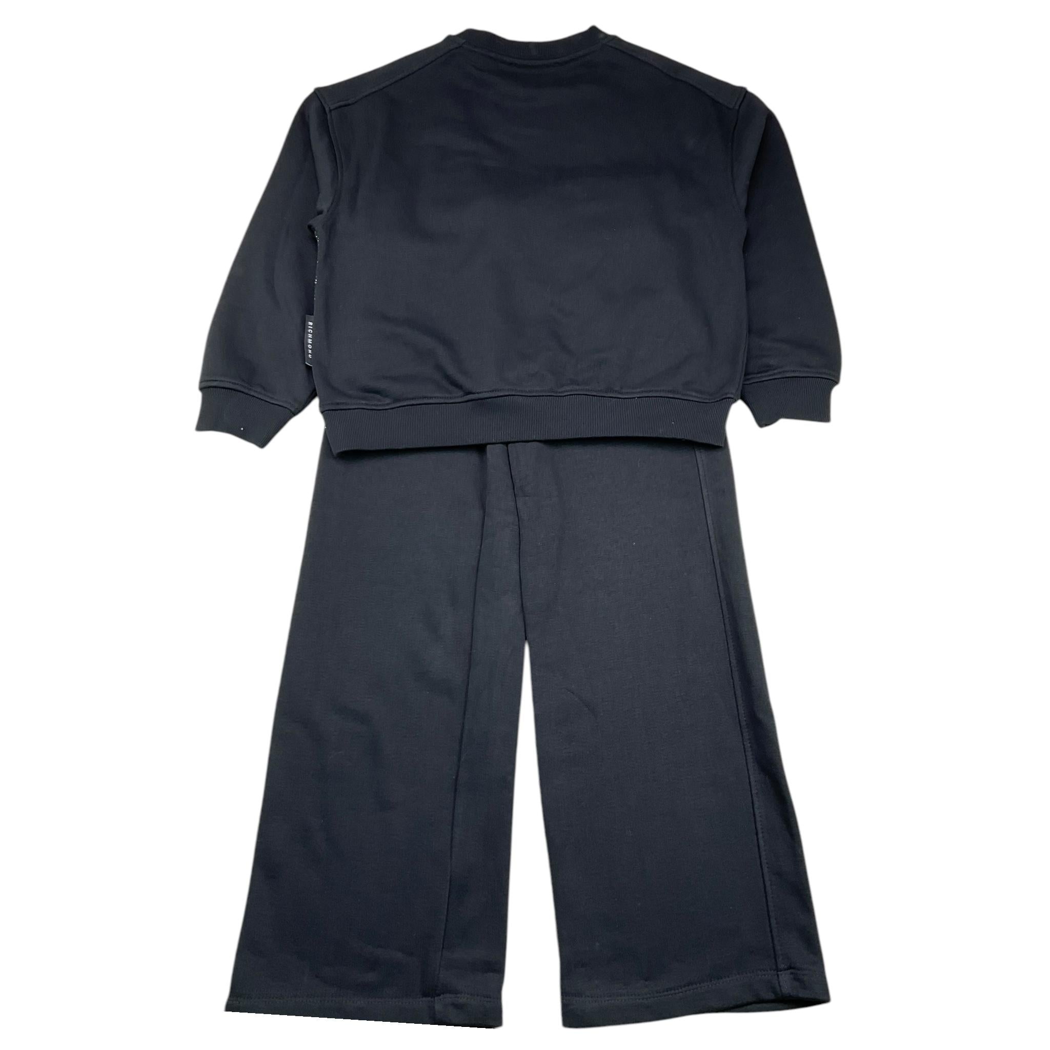 JOHN RICHMOND completo 2 pezzi felpa-pantalone tinta unita Nero per Bambina RGA25007CF NERO JOHN RICHMOND 