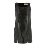 ELISABETTA FRANCHI abito giromanica tinta unita in ecopelle Nero per Bambina EFAB540 NERO ELISABETTA FRANCHI 