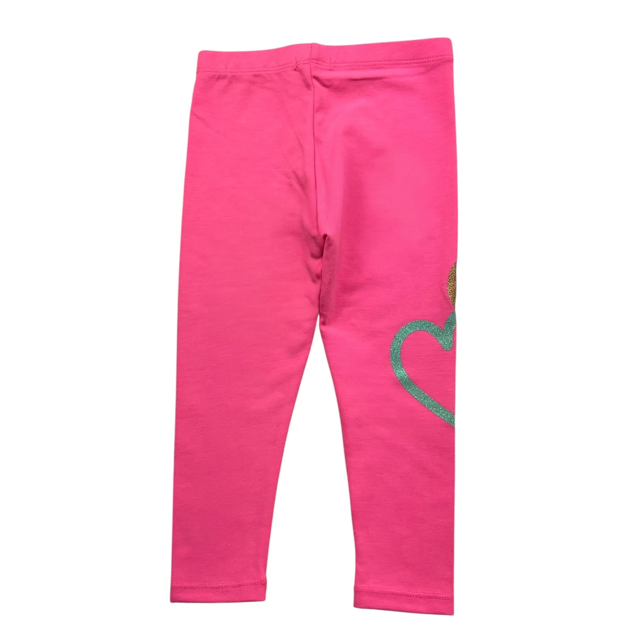 BillIEBLUSH leggins tinta unita con stampe cuori Fuxia per Bambina U20443XX FUXIA BillIEBLUSH 