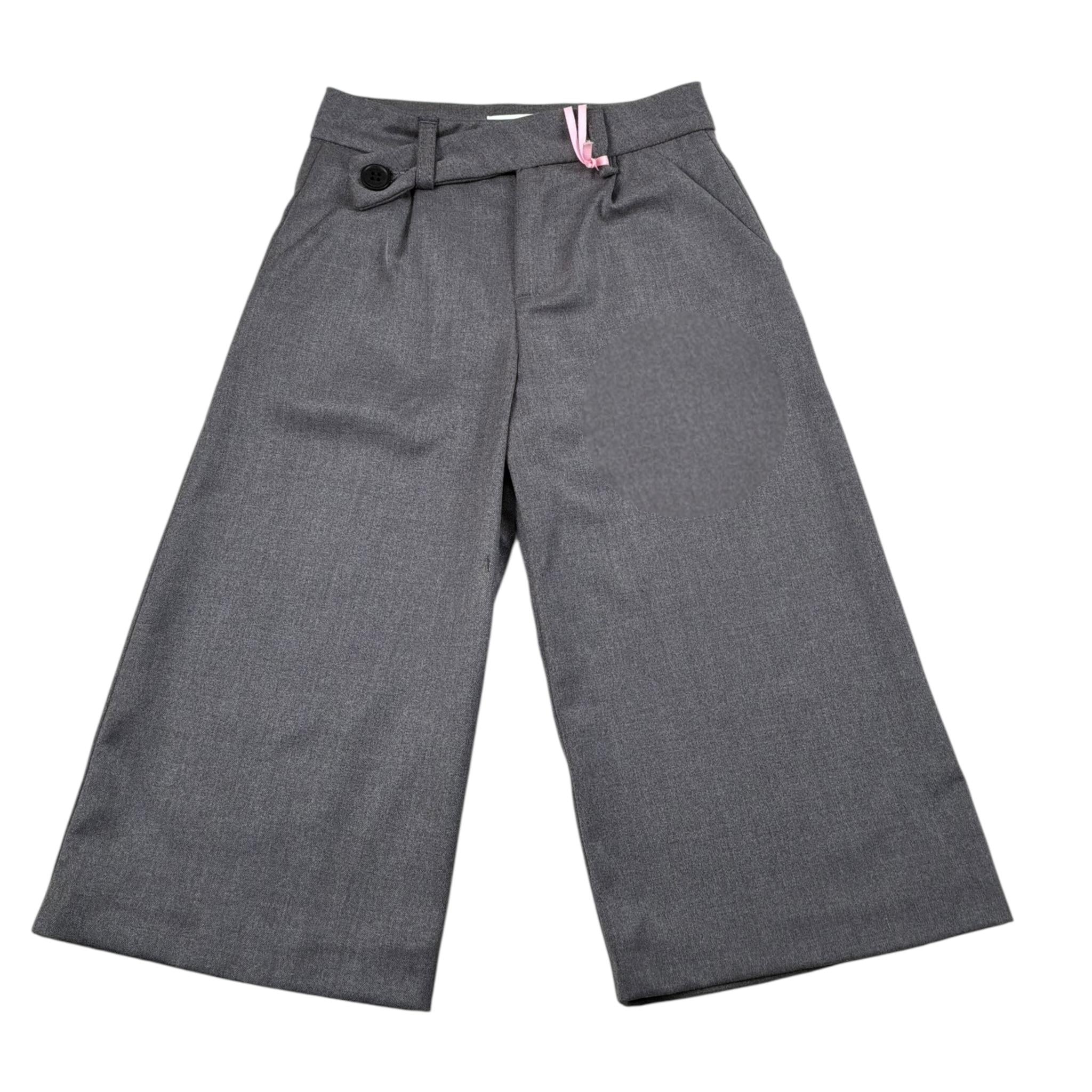 Vicolo Pantalone Tinta Unita Modello Palazzo per Neonata 3141P1230 GRIGIO VICOLO 