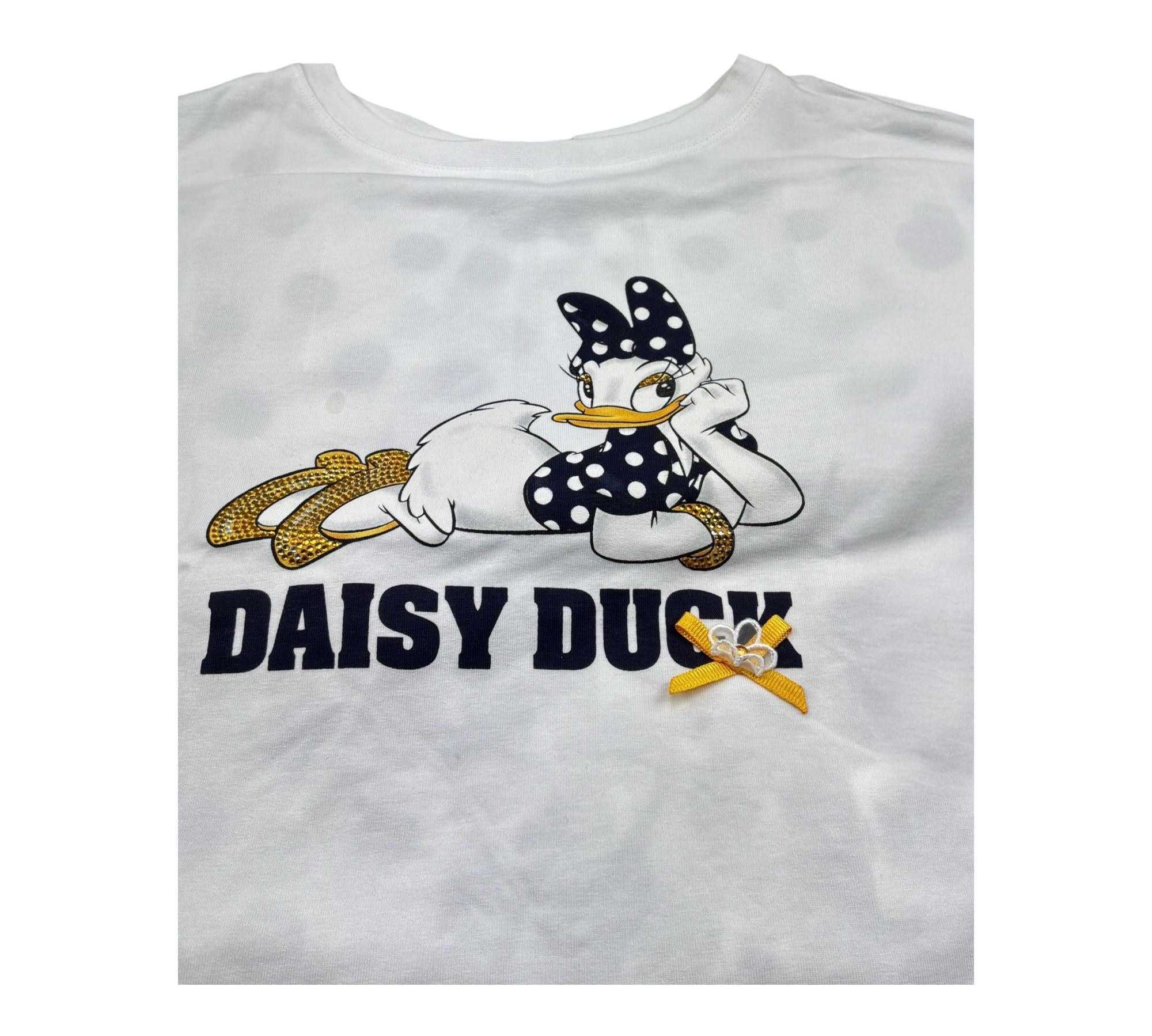 Monnalisa T-Shirt Girocollo Tinta Unita con Stampa per Bambina 197610S3 BIANCO MONNALISA 